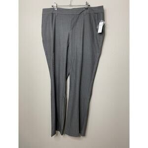 Gap Hip Slung Fit Grey Pinstripe Trousers Pants Size 16